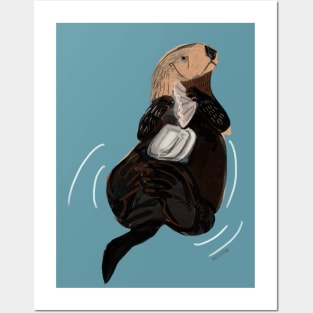 California sea otter Posters and Art